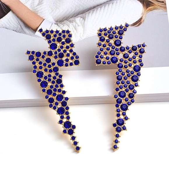 Red Lightning Earrings - Picture 3 of 11